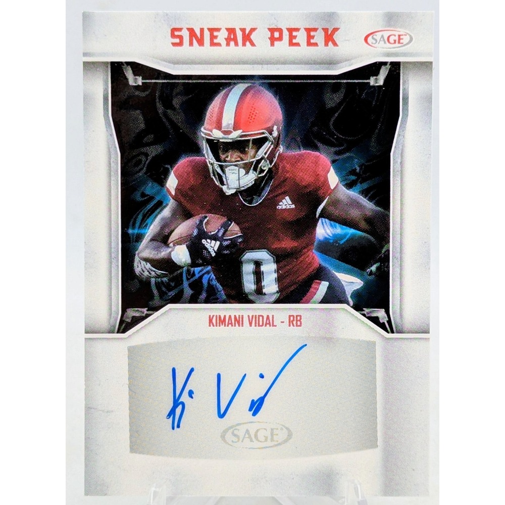2024 SAGE Low Series Sneak Peek Auto Red Kimani Vidal #SPA-KV Rookie RC Chargers